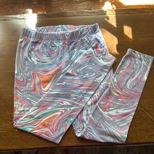 Lands’ End girls Swirl Pattern Leggings size L, 10-12